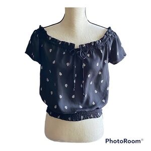 NWOT-FASHION MAGAZINE EXCLUSIVE-BLACK TOP-SIZE SMALL